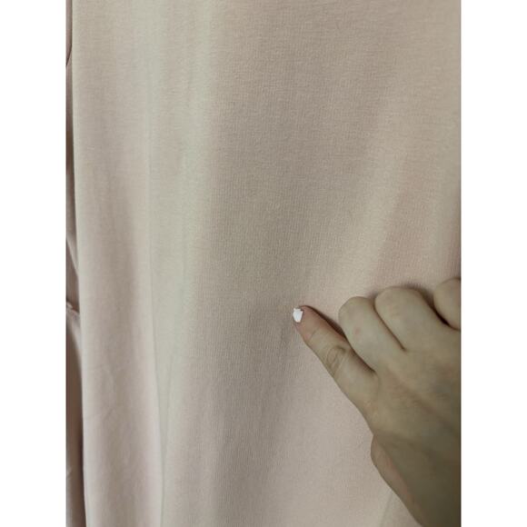 Boston Proper Light Pink Bell Sleeve Mini Sweatshirt Dress Size Large Comfy - Picture 6 of 6